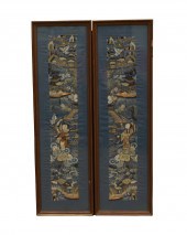 PAIR OF CHINESE BLUE EMBROIDERY 2ceb6b