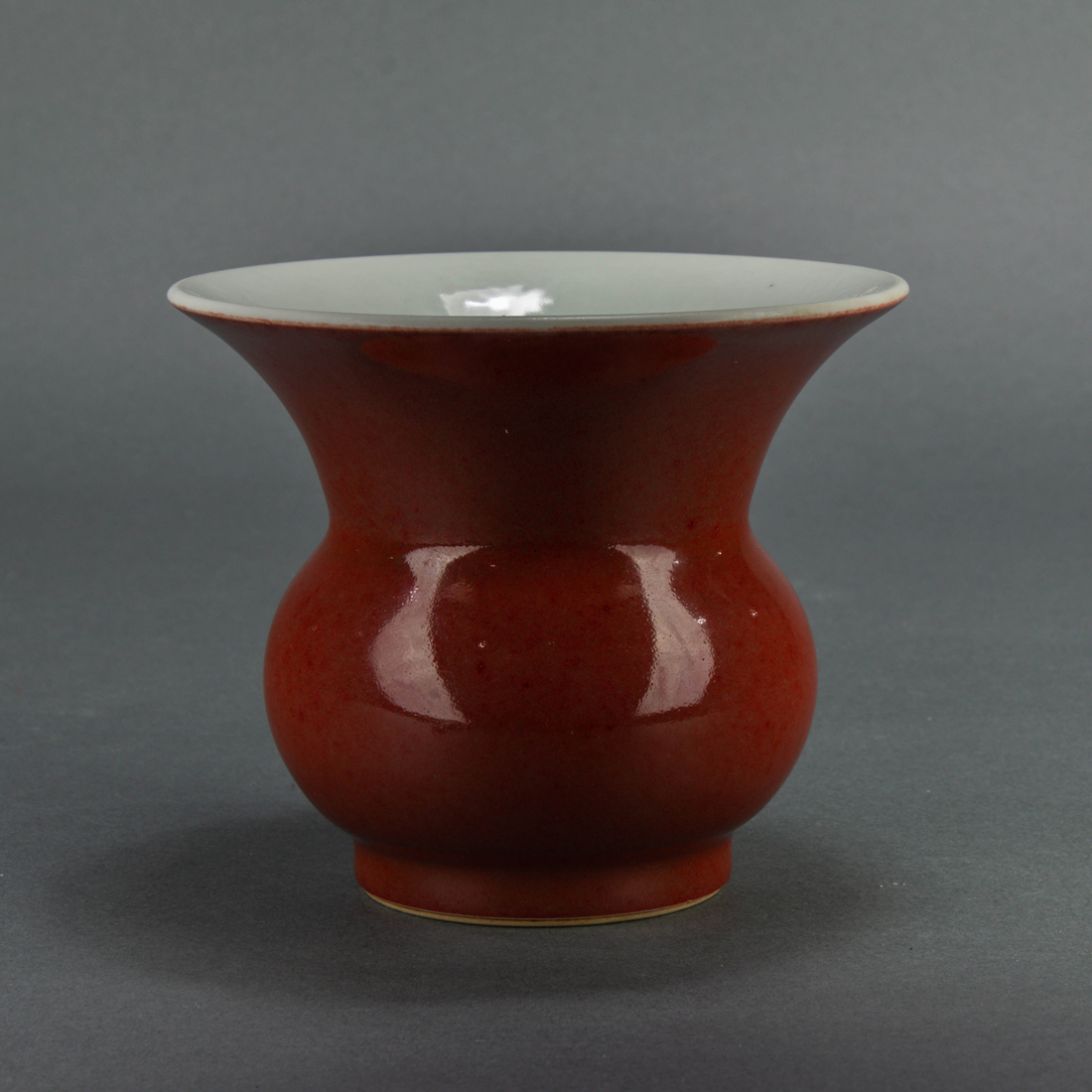 CHINESE COPPER RED GLAZED ZHADOU 2d1387