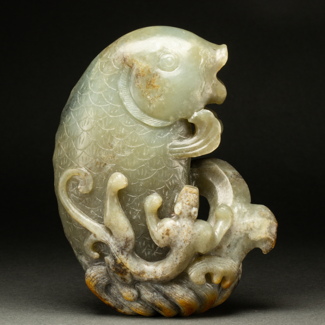 CHINESE CELADON JADE CARVING Chinese 2d13b8