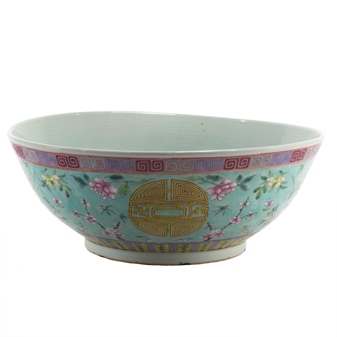 CHINESE FAMILLE ROSE PUNCH BOWL 2d15f0