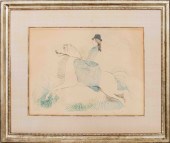MARIE LAURENCIN LITHOGRAPH OF LADY RIDER