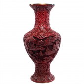 CHINESE CINNABAR LACQUER VASE Chinese 2d1d90
