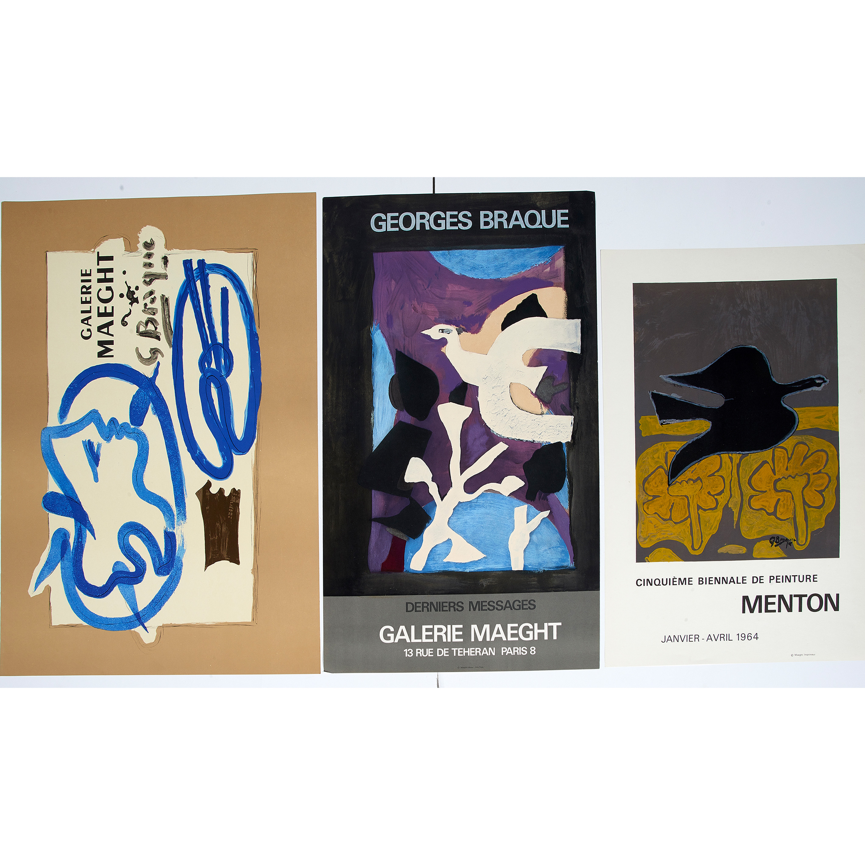POSTERS, GEORGES BRAQUE (lot of 3) "Georges