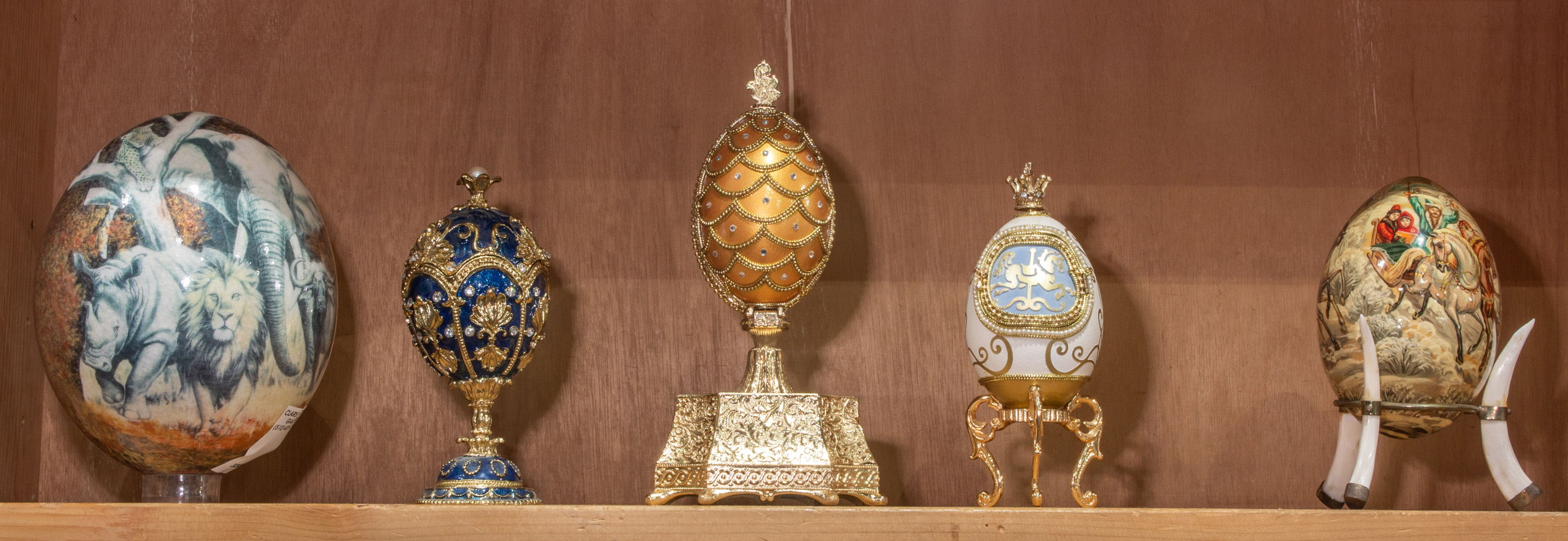  LOT OF 5 FABERGE STYLE EGG FORM 2d1f1b
