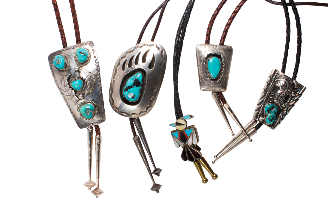 (LOT OF 5) NAVAJO TURQUOISE AND