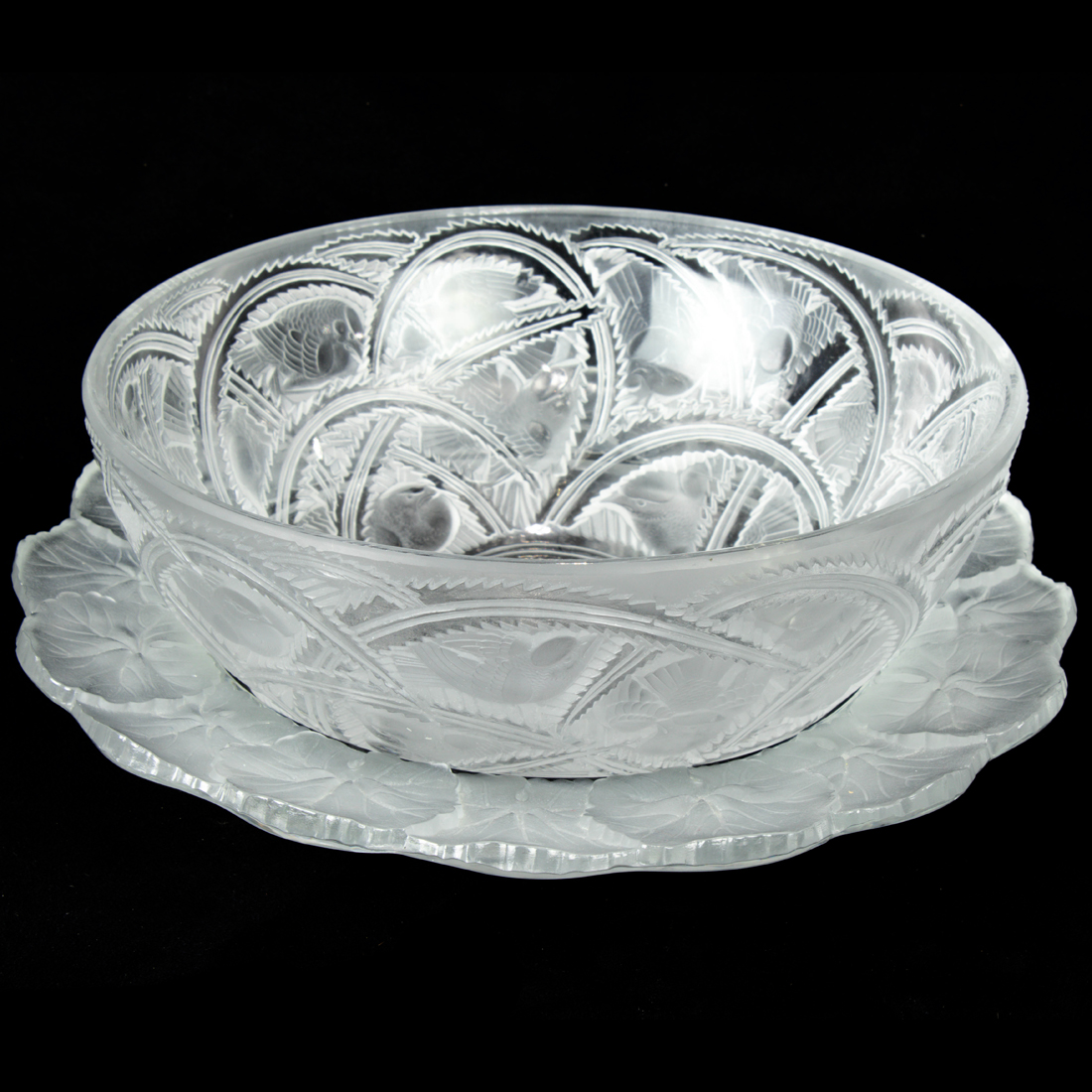  LOT OF 2 LALIQUE FROSTED AND 2d2194