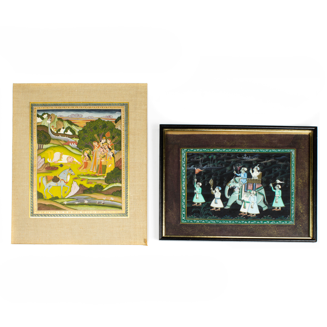  LOT OF 4 INDIAN MINIATURE PAINTINGS 2d21c6