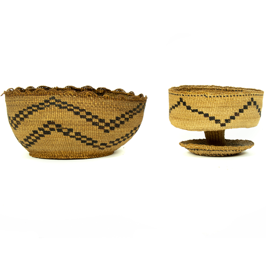  LOT OF 2 NATIVE AMERICAN BASKETRY 2d26e1