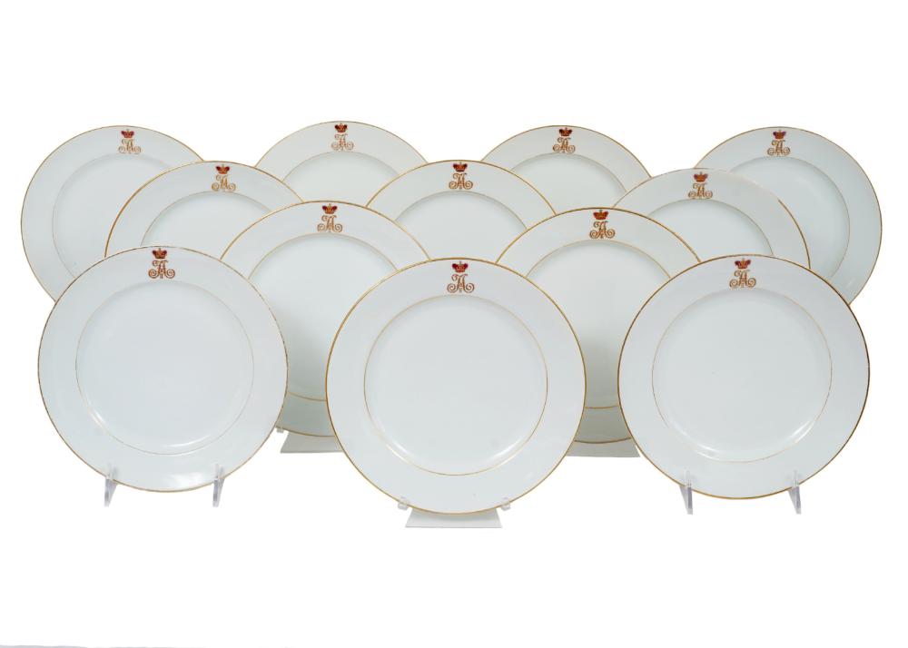 12 PLATES RUSSIAN IMPERIAL FACTORY 2d08fb