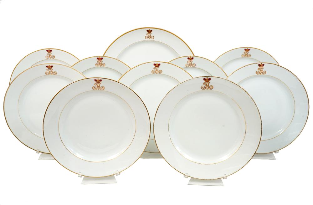 10 PLATES RUSSIAN IMPERIAL FACTORY 2d08fc