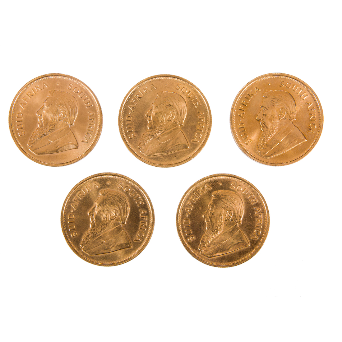  LOT OF 5 1975 SOUTH AFRICAN GOLD 2d1118