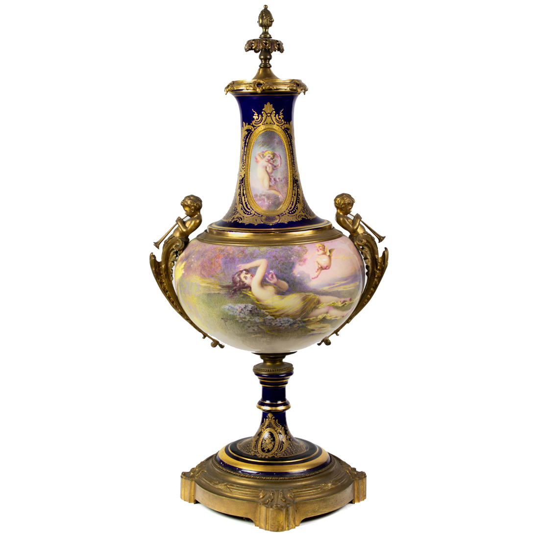 A SEVRES STYLE GILT BRONZE MOUNTED 2d1236