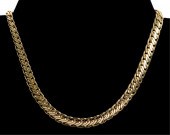 LARGE 14K YELLOW GOLD CURB CHAIN NECKLACELarge