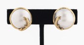 VINTAGE 14K YELLOW GOLD MABE PEARL 2d38a3