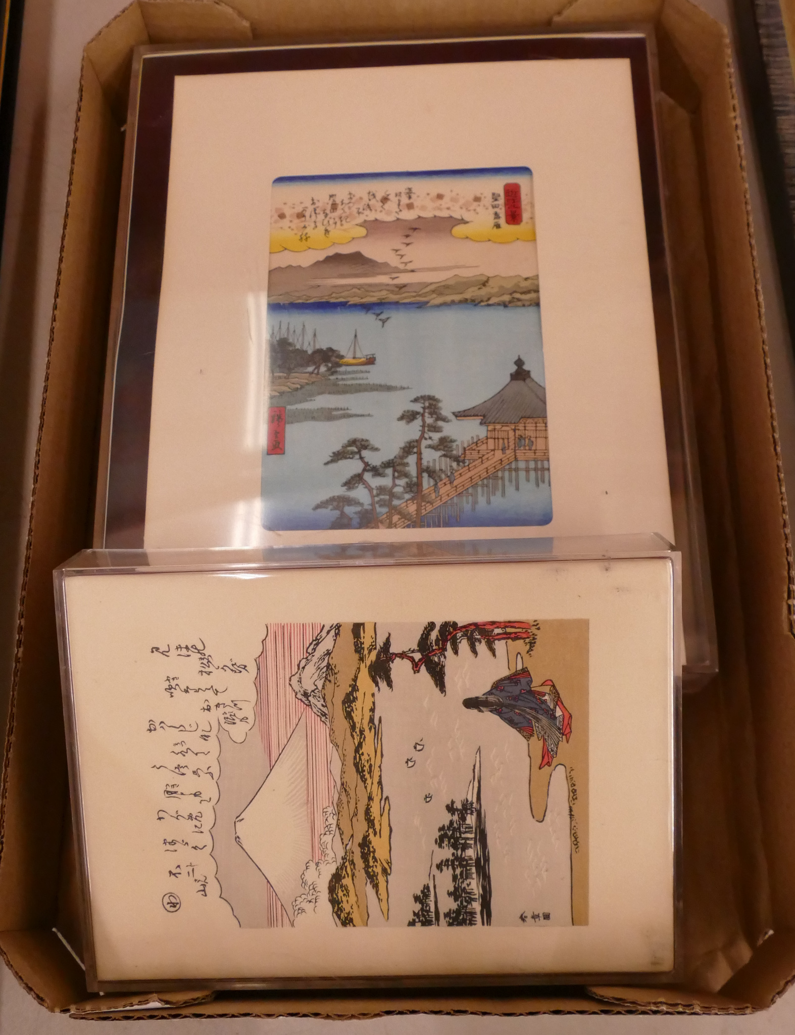 Box Japanese Woodblock Postcard 2d6238