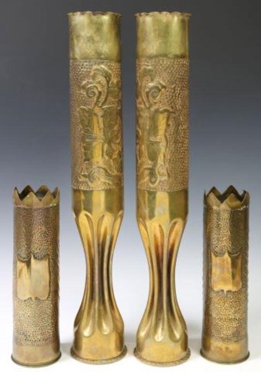 4 FRENCH WWI ERA TRENCH ART ARTILLERY 2d6c63