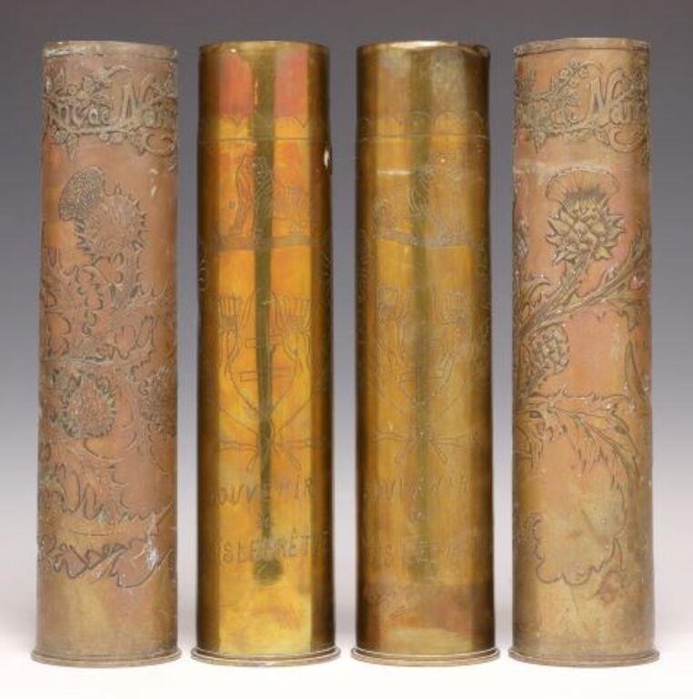 4 FRENCH WWI ERA TRENCH ART ARTILLERY 2d6cc8