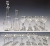  54 COLORLESS ETCHED CRYSTAL STEMWARE 2d6cd1