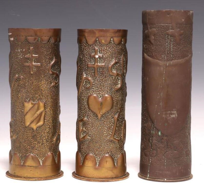 3 FRENCH WWI ERA TRENCH ART ARTILLERY 2d6d38