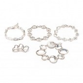 GROUP OF STERLING SILVER JEWELRY ITEMS,
