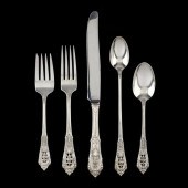 WALLACE ROSE POINT STERLING SILVER FLATWARE