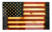 HAND CARVED AND PAINTED FLAG  2d5202