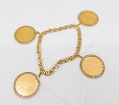 18K Diamond Middle Eastern Gold Coin