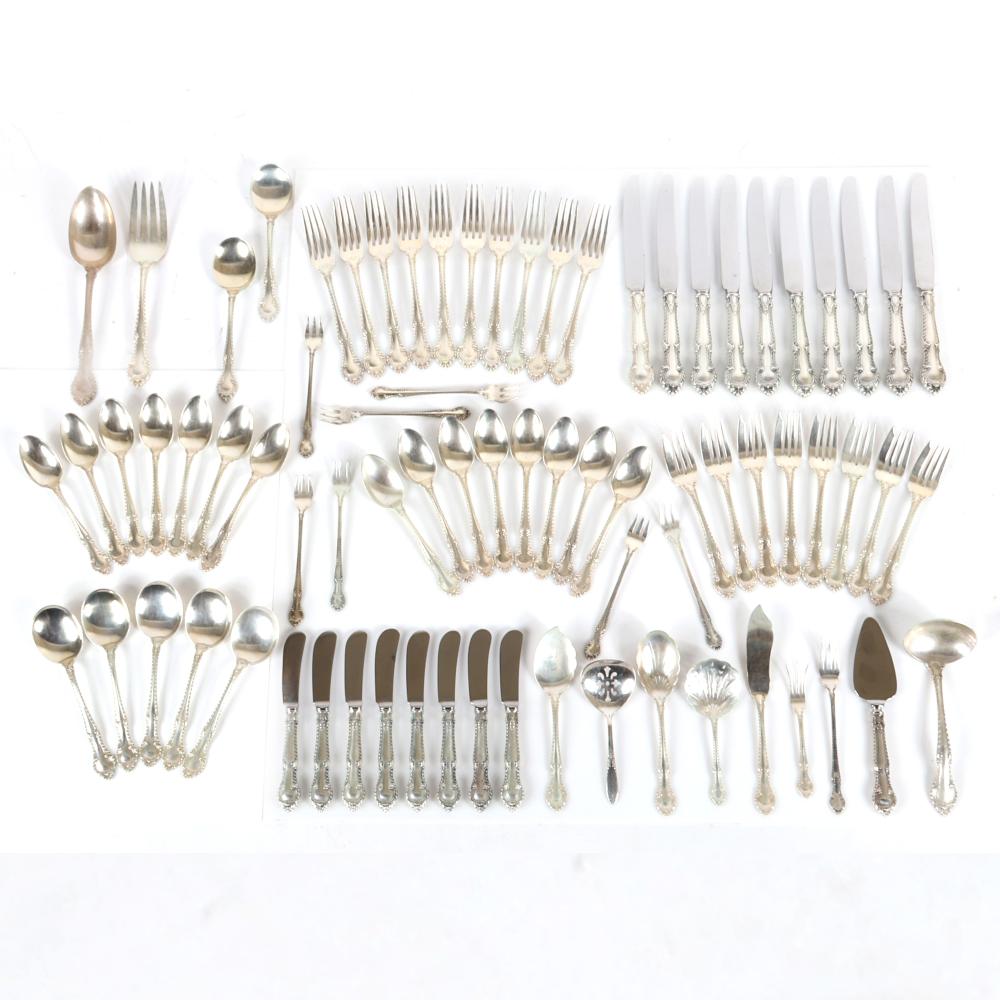 GORHAM ENGLISH GADROON 76PC STERLING 2d8cd3