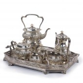 ANTIQUE ENGLISH SILVER PLATED TEA SERVICE