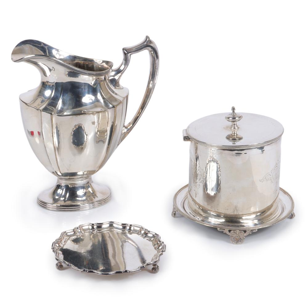 SILVER PLATED TABLEWARE 3PC GROUP  2d7aca