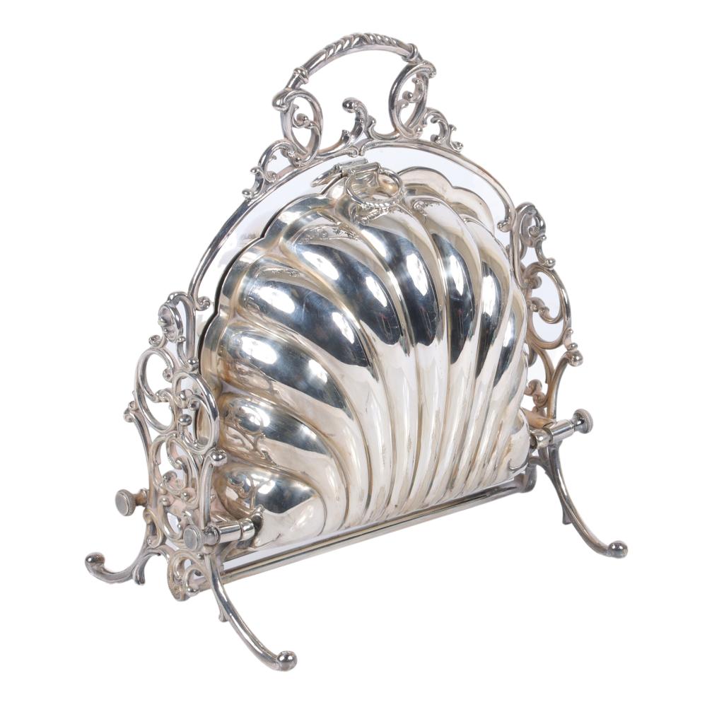 VICTORIAN ENGLISH SILVERPLATE CLAM 2d7ac6