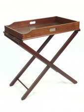BUTLER TRAY TABLE ON FOLDING STAND,