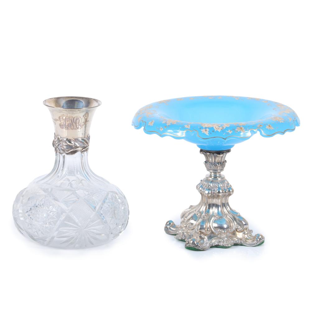 STERLING SILVER AND GLASS TABLEWARE 2d7b28