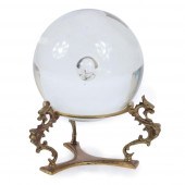 LARGE GLASS ORB CRYSTAL BALL WITH 2d7b20
