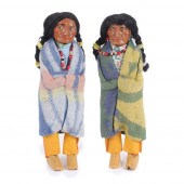 TWO VINTAGE NATIVE AMERICAN HAND PAINTED