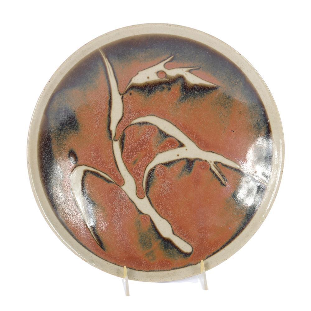 JAPANESE STONEWARE CHARGER PLATE 2d84a9