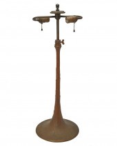 A TIFFANY STUDIOS BRONZE TABLE LAMP