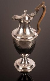 A George III silver claret jug, Peter