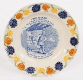 An early 19th Century nursery plate,