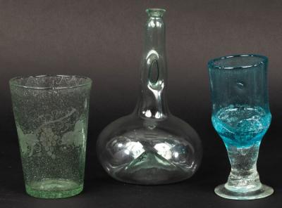 A green soda glass carafe with 2dc3b1