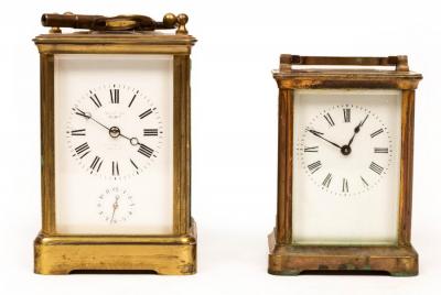 A gilt brass cased carriage clock  2dc4a1