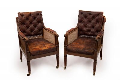 A pair of William IV mahogany library 2dc556