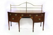 A George III mahogany and inlaid bowfront