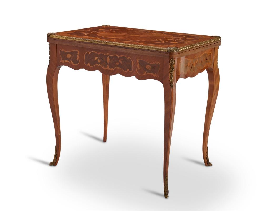 A LOUIS XV STYLE GAME TABLEA Louis 2dace8