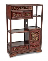 A CHINESE CARVED HARDWOOD CABINETA 2dad4c