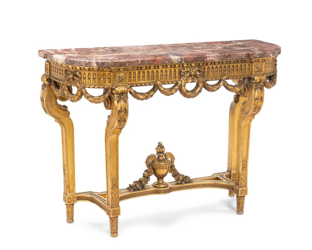 A FRENCH CARVED GILTWOOD CONSOLE 2dadd7