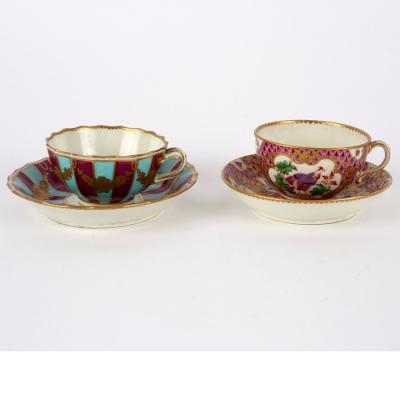 A Worcester pink scale ground teacup 2dd6d6