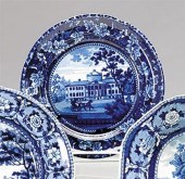     	Historical blue transferware plate