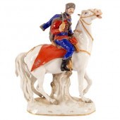 A Meissen porcelain equestrian figure