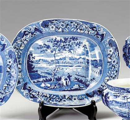     	Historical blue transferware well and